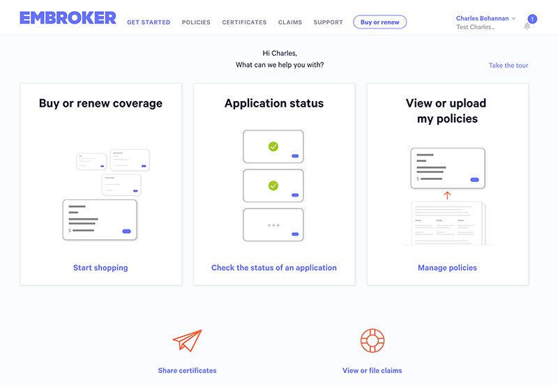 Embroker product