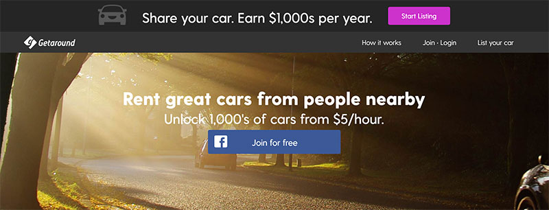 Getaround marketing materials