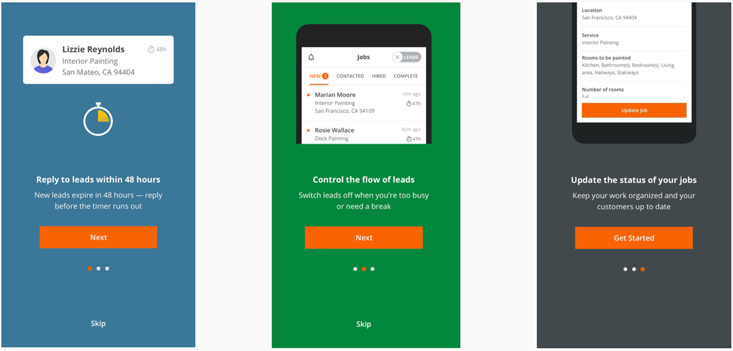 New onboarding flow