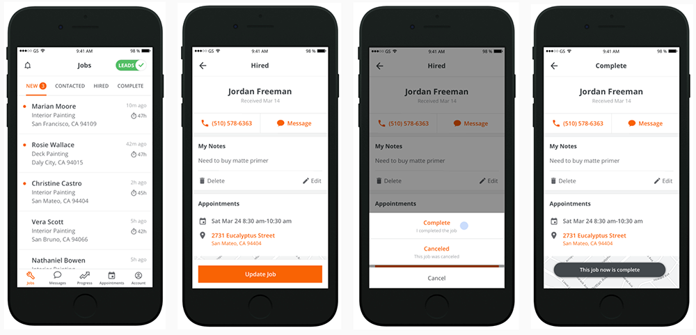 Refactored screens